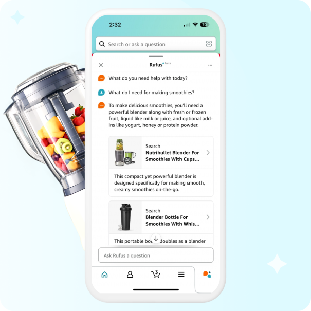 Rufus recommendations on smoothies