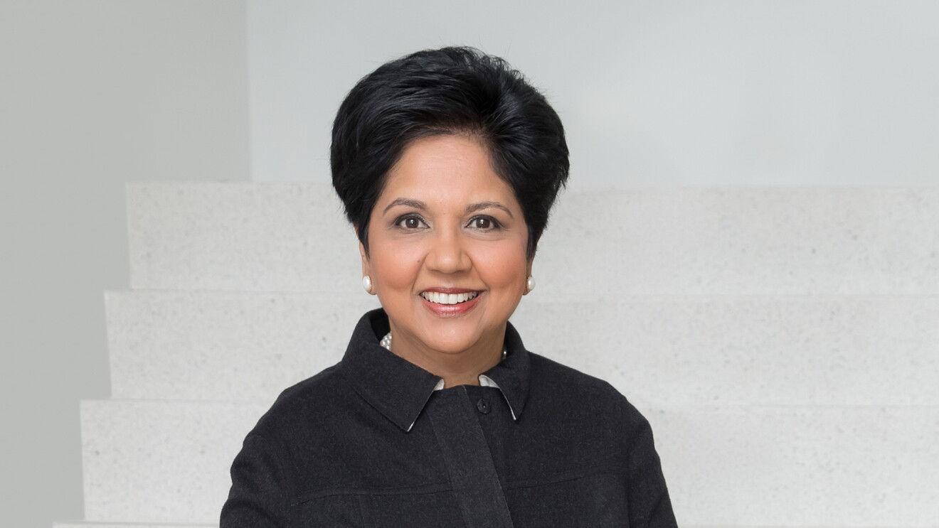 Indra Nouyi, former chairperson and CEO of Pepsico stands in front of a white background
