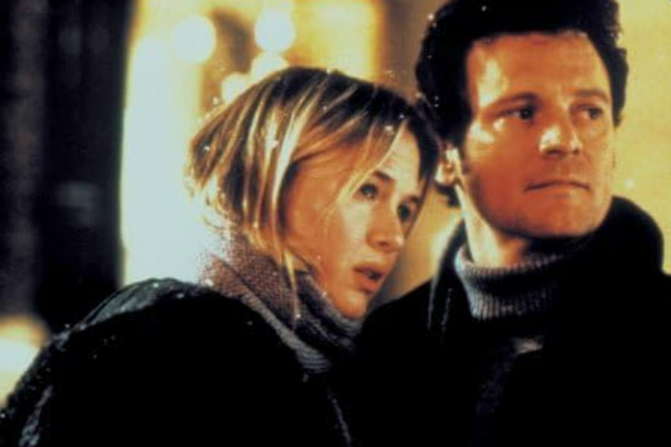 Renée Zellweger and Colin Firth in a scene from Bridget Jones's Diary 