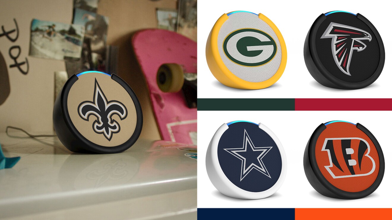 NFL-themed Amazon Echo Pop devices