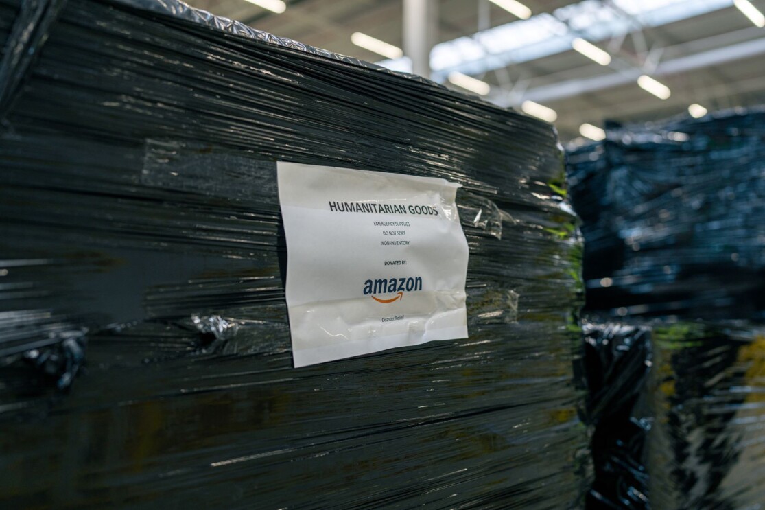 Image from the Slovakia hub Amazon set up to support Ukraine refugees