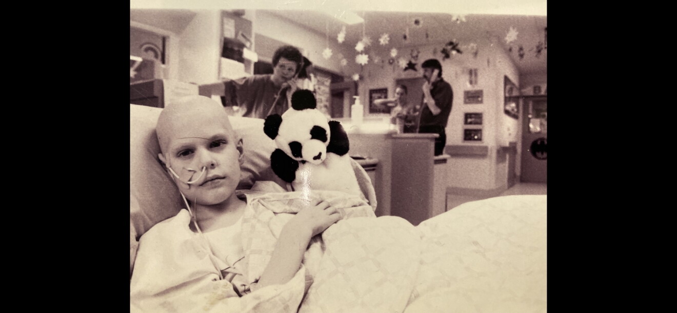 Bryce as a child in hospital