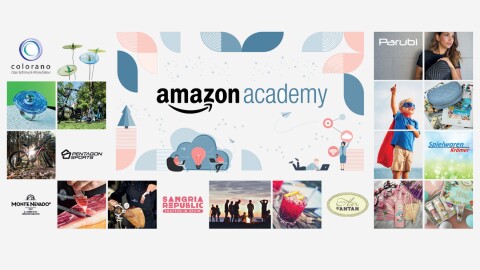 AMAZON Academy 2021 Website banner presenting pictures from sellers