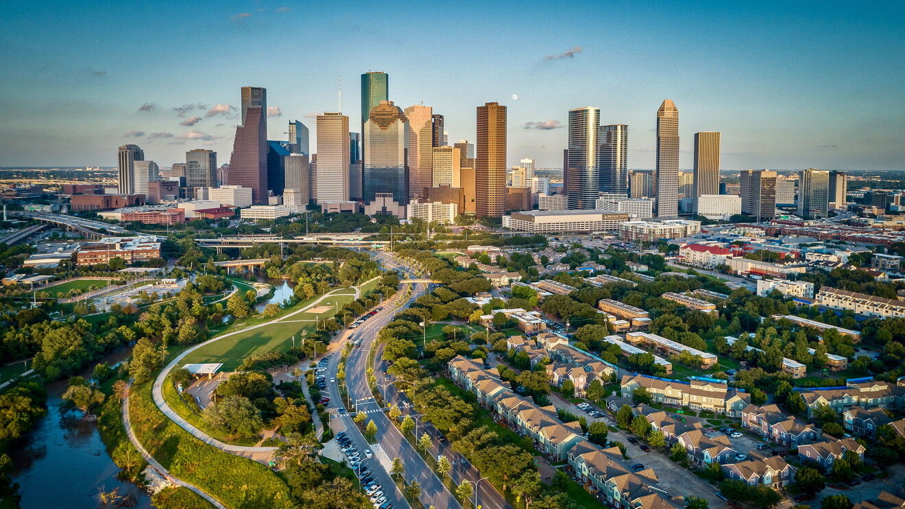 A skyline of Houston, Texas.