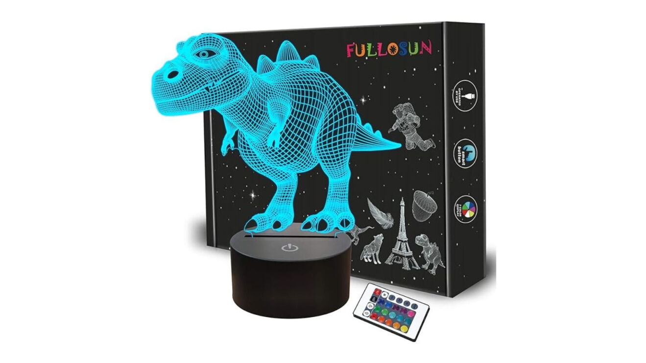  FULLOSUN 3D Dinosaur Optical Illusion LED Lamp 