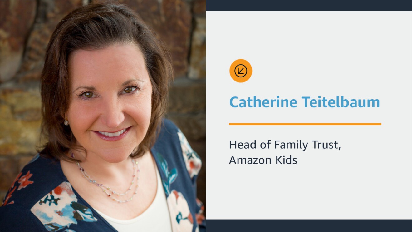 An image of Catherine Teitelbaum, who directs Amazon Kids' Family Trust programs.