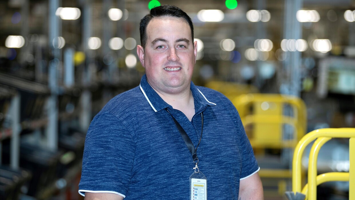 Bruno Henriques, fulfilment centre team lead at Amazon in Coventry, pictured at work