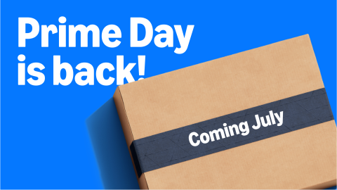 Prime Day is back image with Prime box