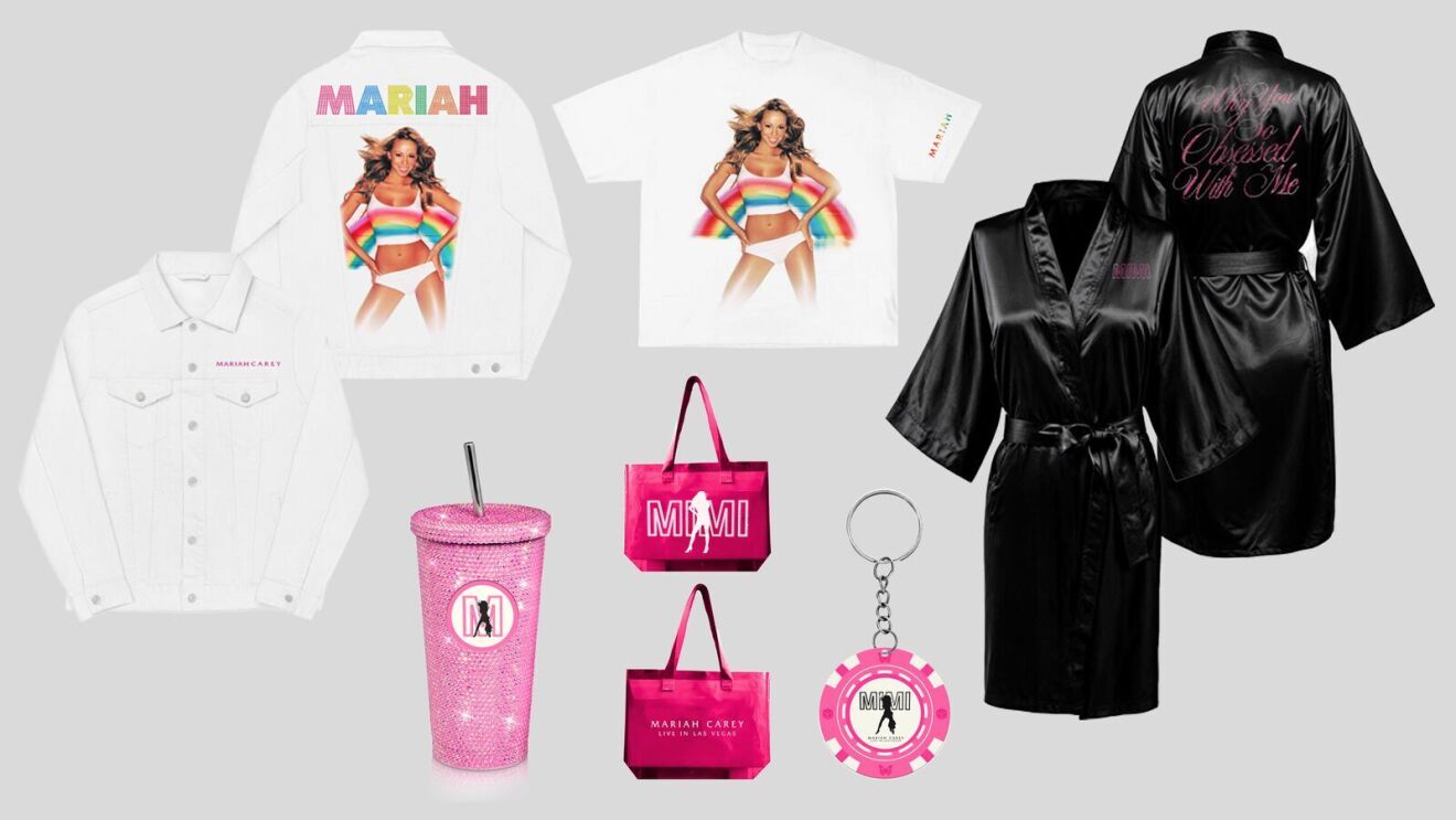 An image of Mariah Carey’s new Las Vegas residency merchandise.