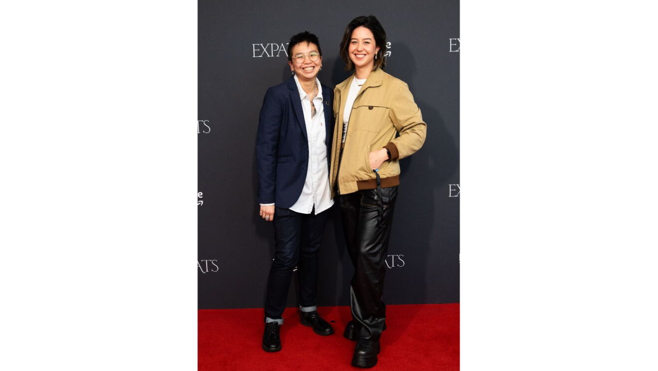 Jean Tong and Nina Oyama on the red carpet at Prime Video's special Sydney screening of Expats.