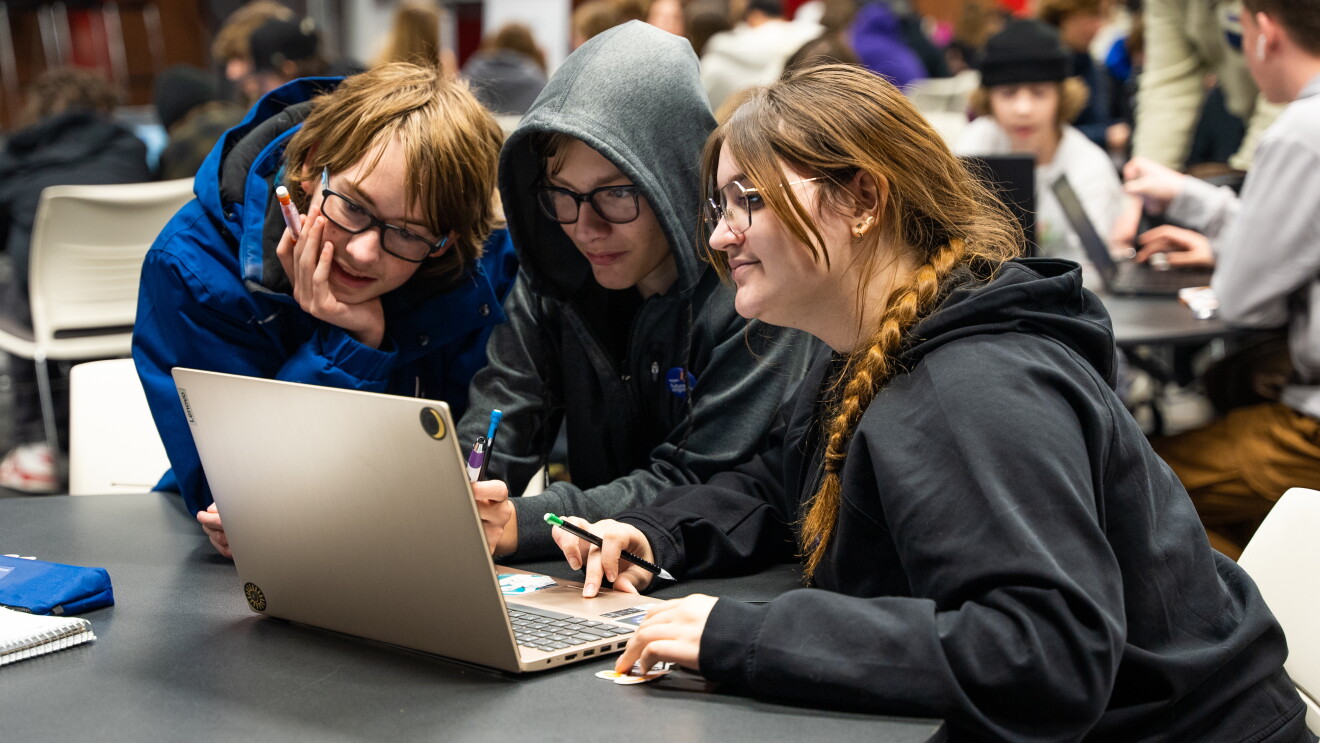 Students coding