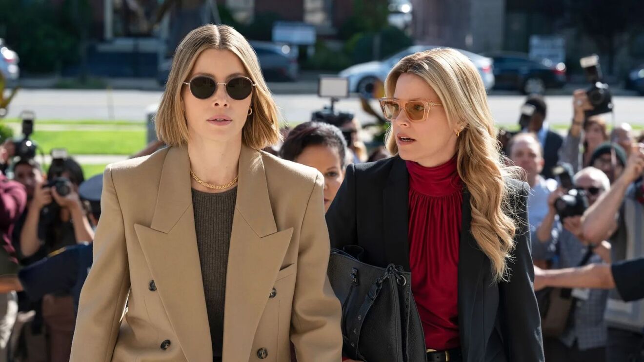 Jessica Biel and Elizabeth Banks in Prime Video original The Better Sister