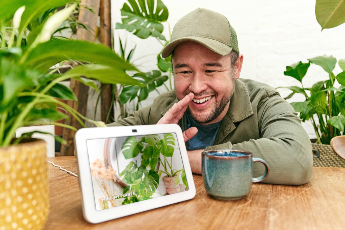 James Wong and an Echo device