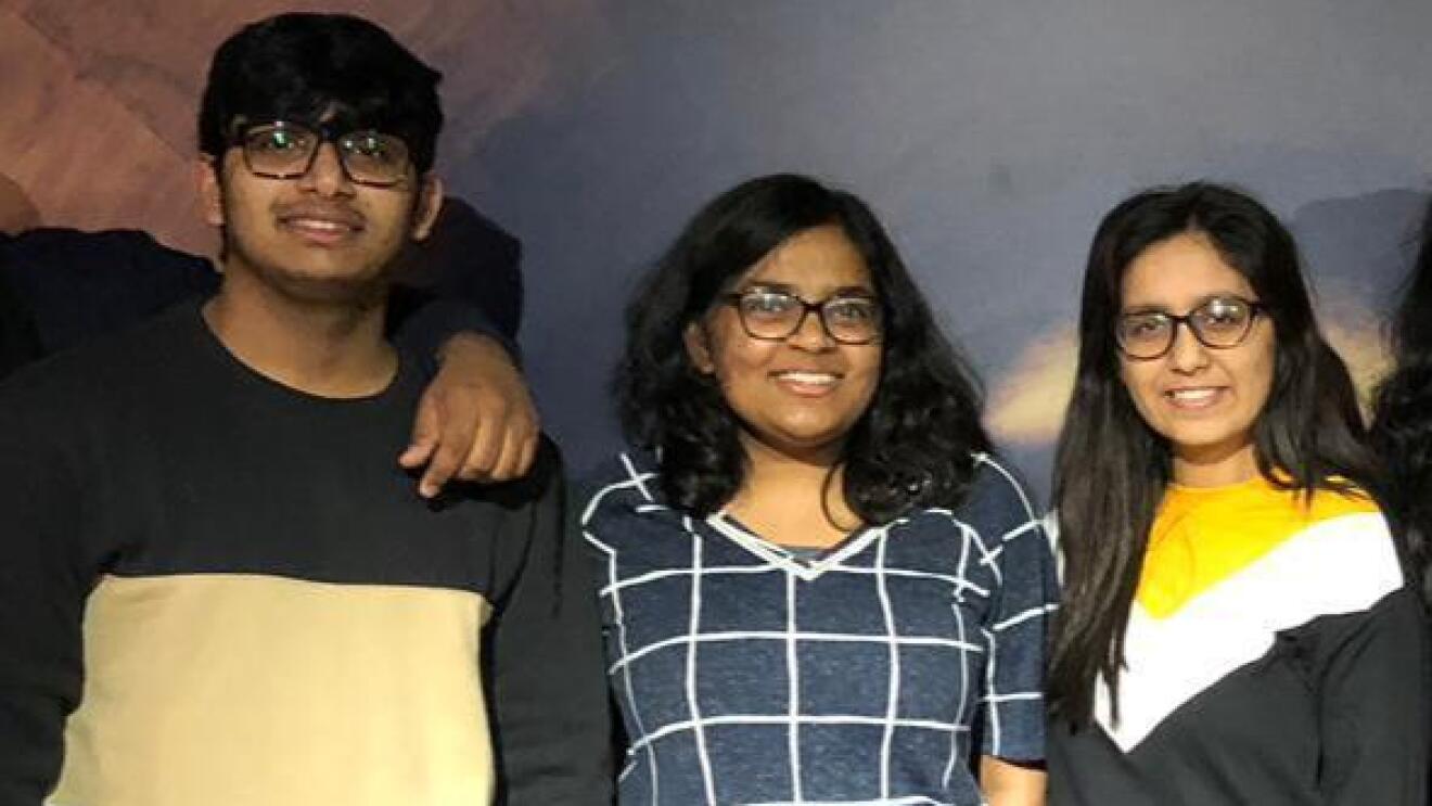 Campus Challenge Winners Arun, Arushi and Nikhila