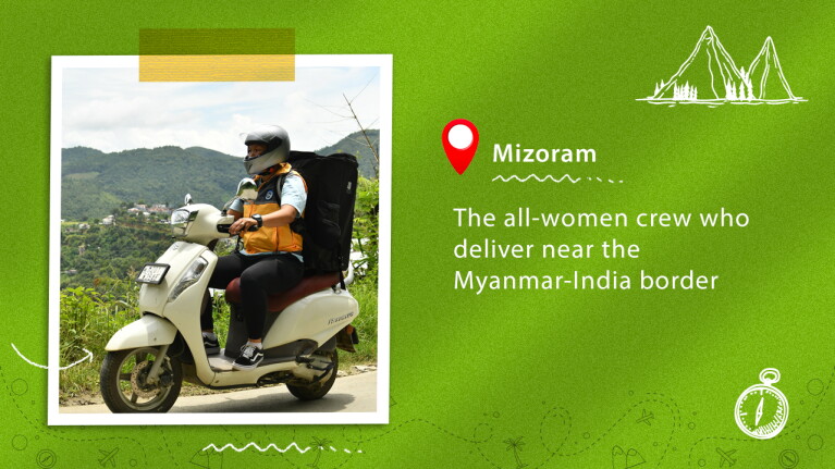 All Women Amazon Delivery Team in Champhai, Mizoram