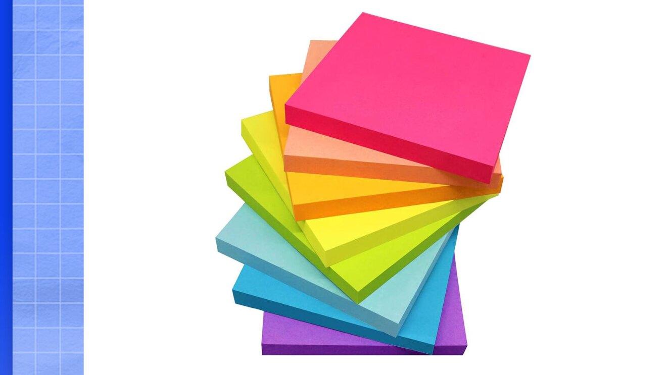 Image of multi-colored sticky notes.