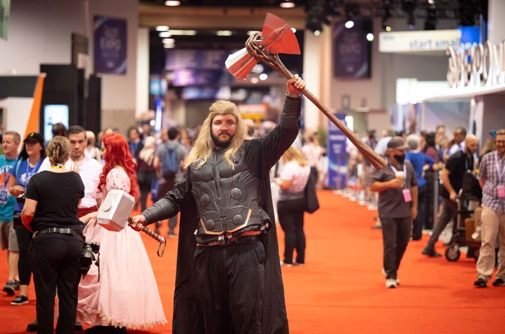 An image from the D23 fan expo show floor