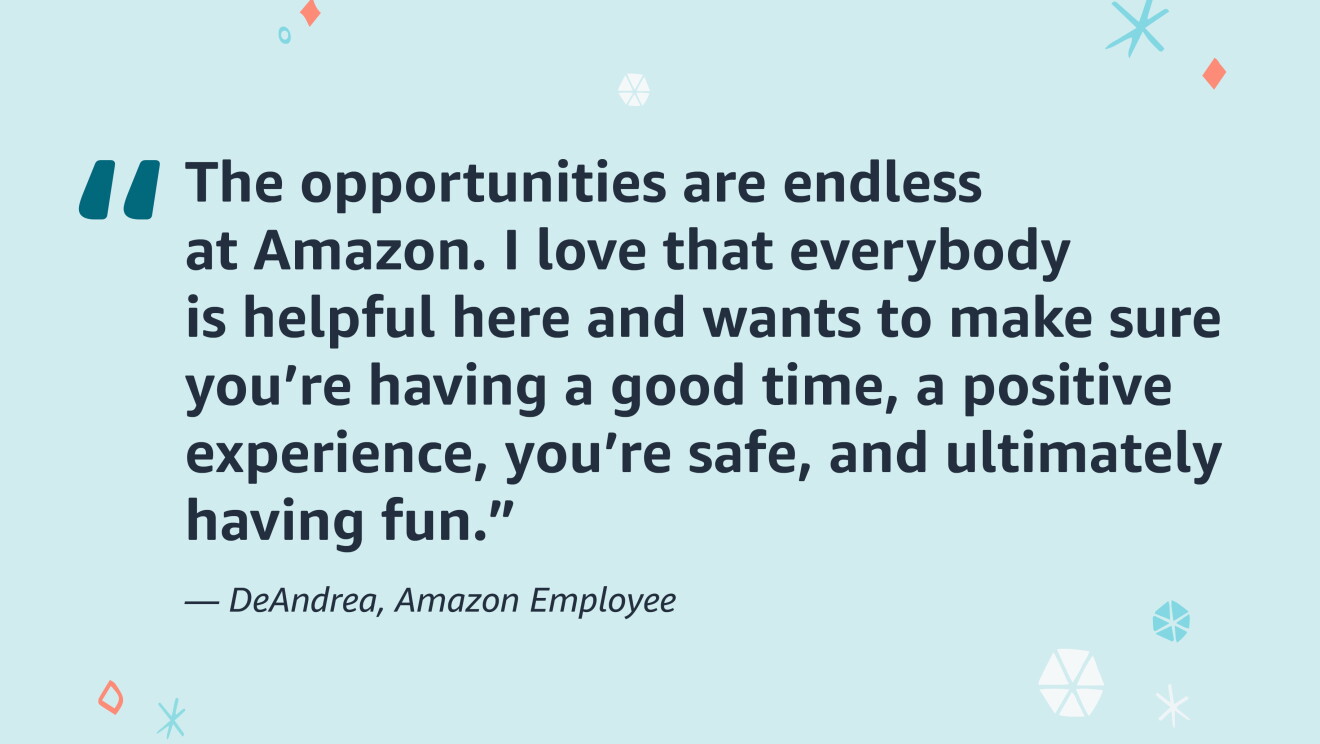 An image of a quote from an Amazon employee.