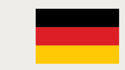 Flag of Germany with the country name below it