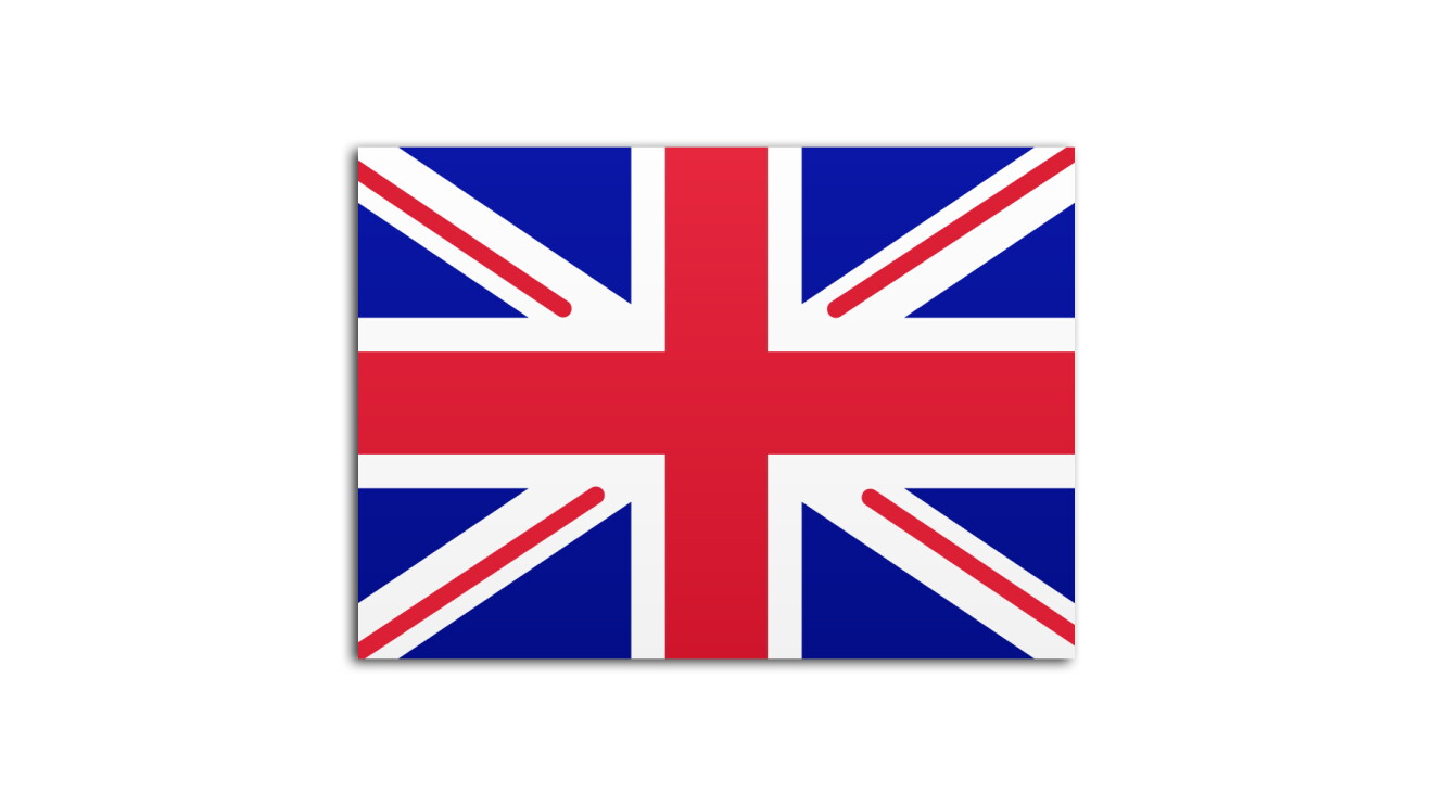 Great Britain flag on white background