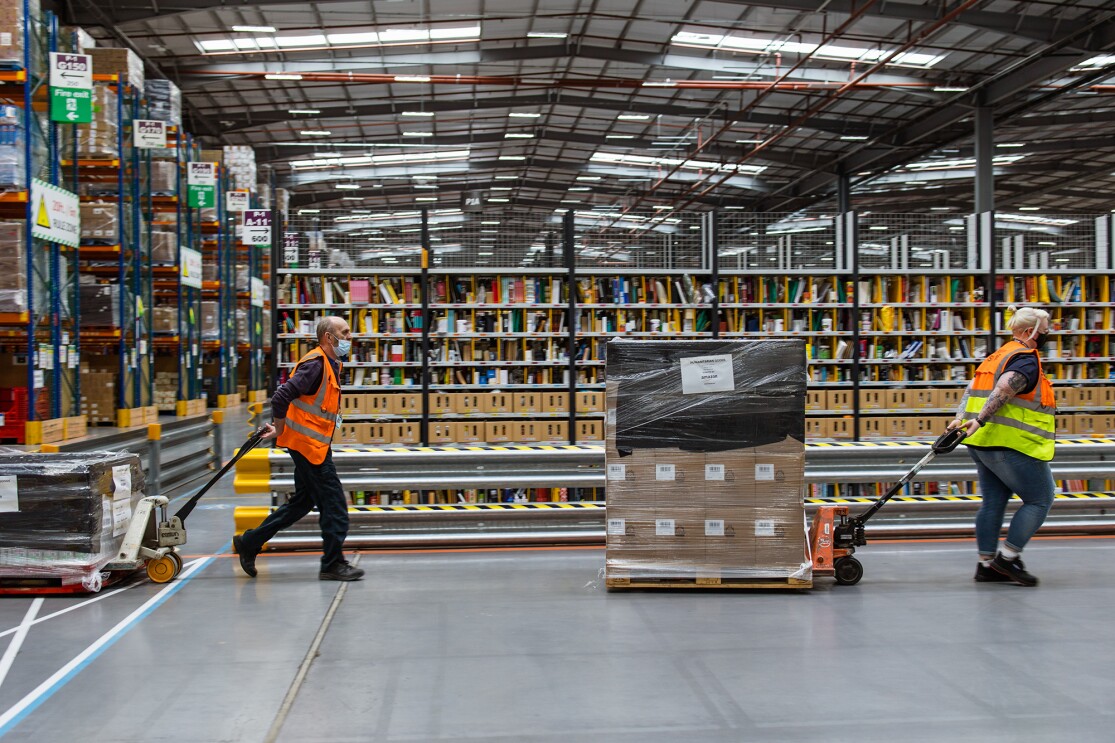 Image from the Slovakia hub Amazon set up to support Ukraine refugees