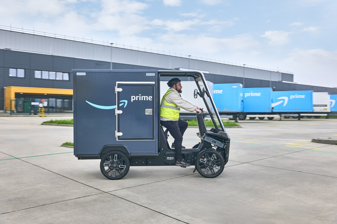 In neun deutschen Städten werden Pakete auch per E- Lastenfahrrad zugestellt.