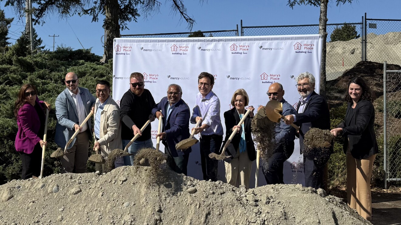 Ground-breaking ceremony for Mary's Place project with Mercy Housing