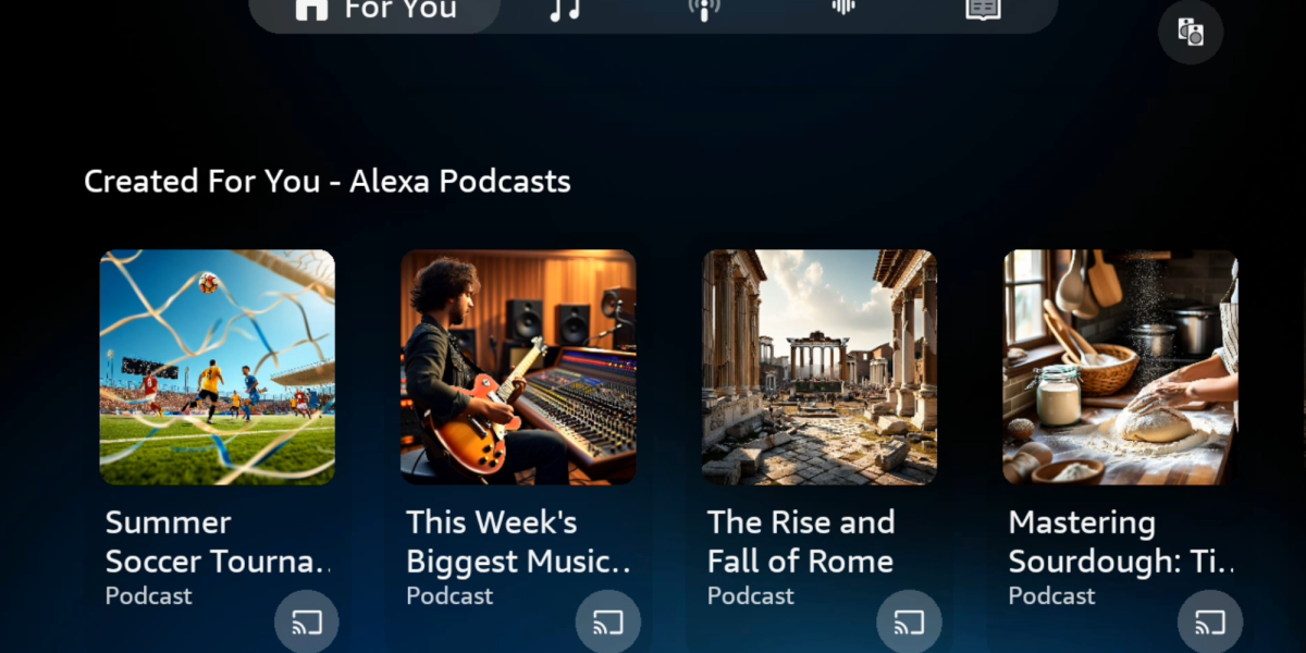 Alexa+ now generates podcast episodes on demand - About Amazon image
