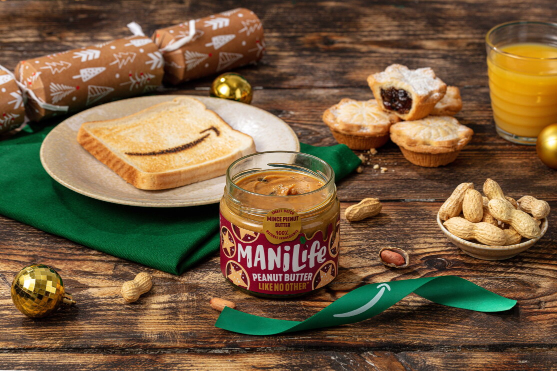 Shop the limited edition peanut butter with mince pie flavour on Amazon