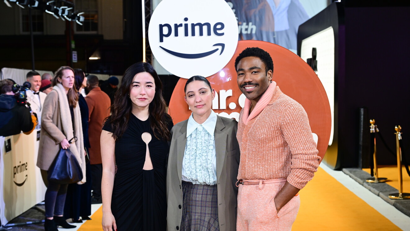 Donald Glover, Maya Erskine and Francesca Sloane on the red carpet images at the Mr. & Mrs. Smith screening