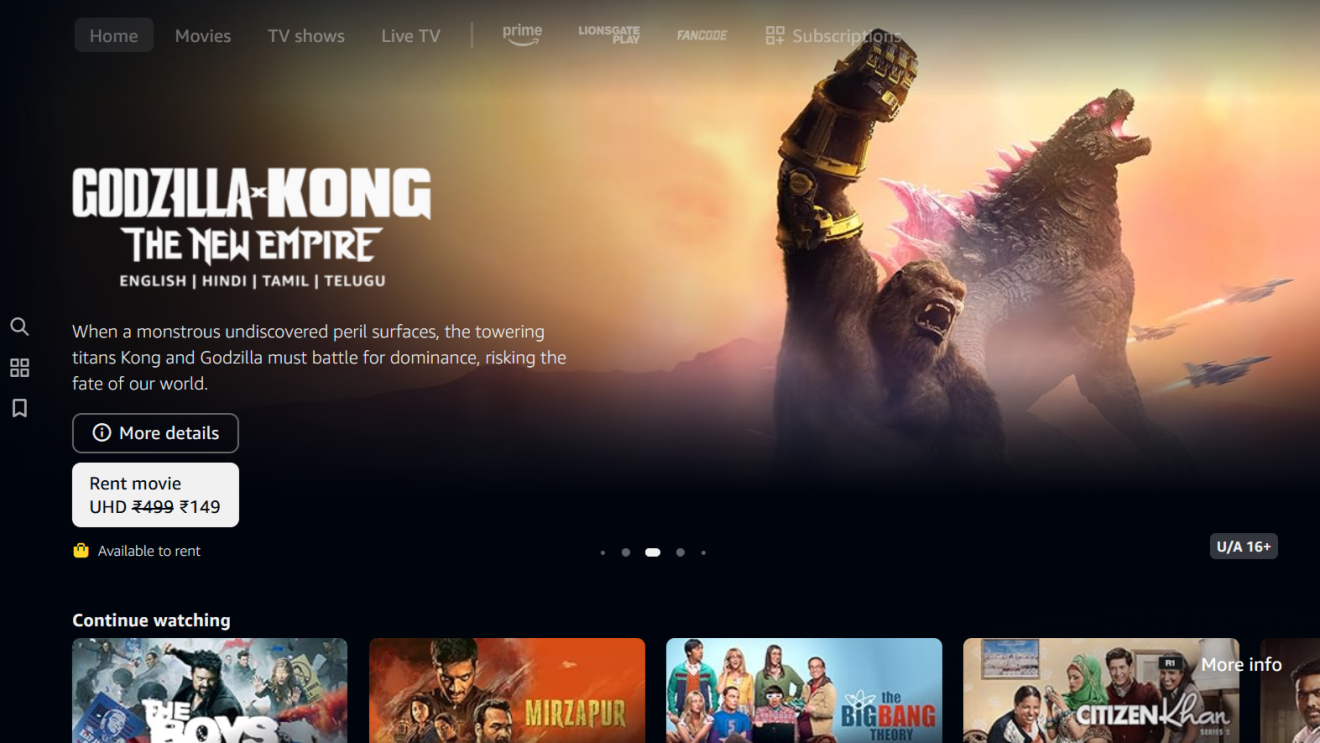 Rent movies on Prime Video