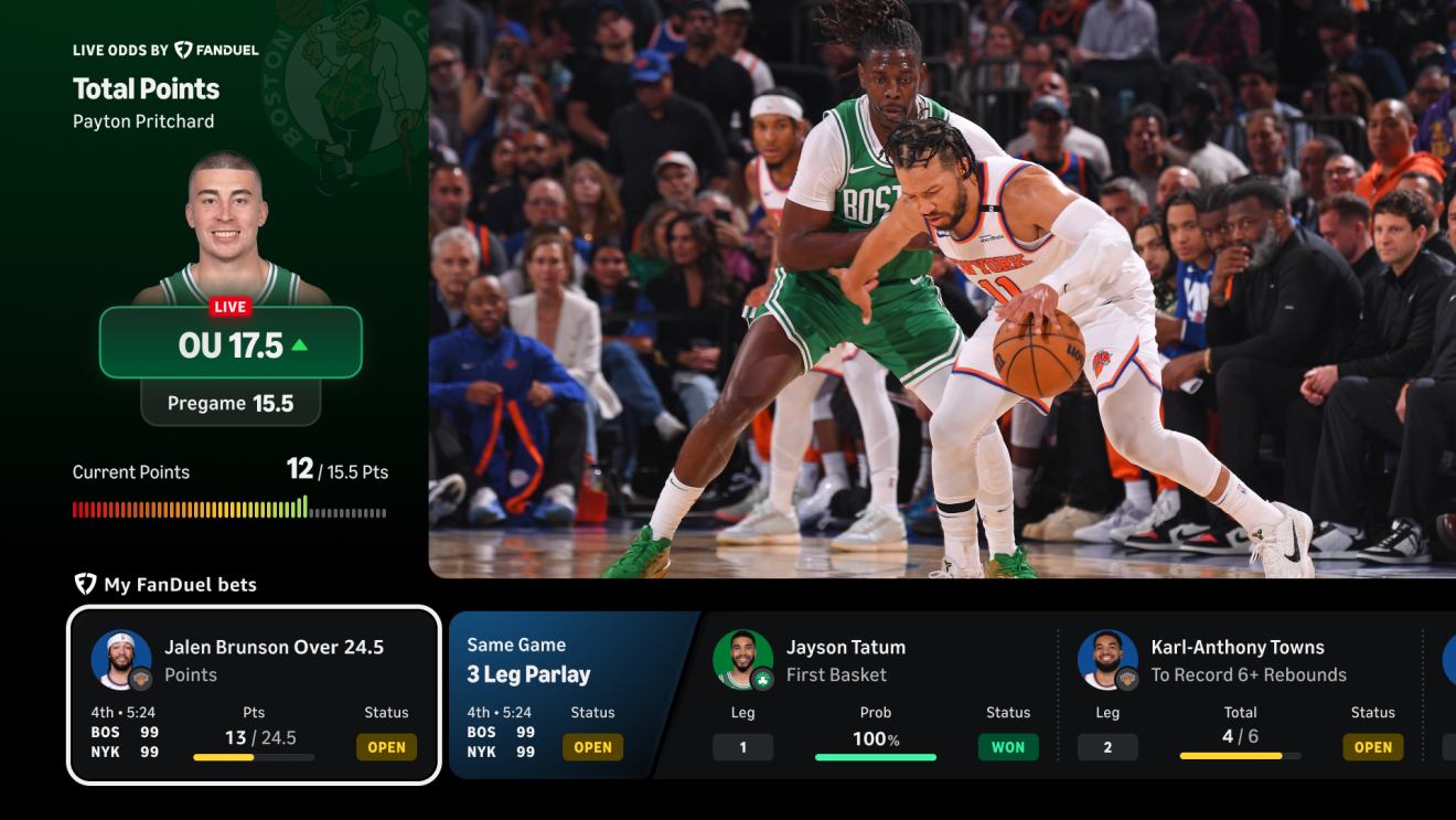 Photo of odds tracker with Fan Duel for NBA on Prime.