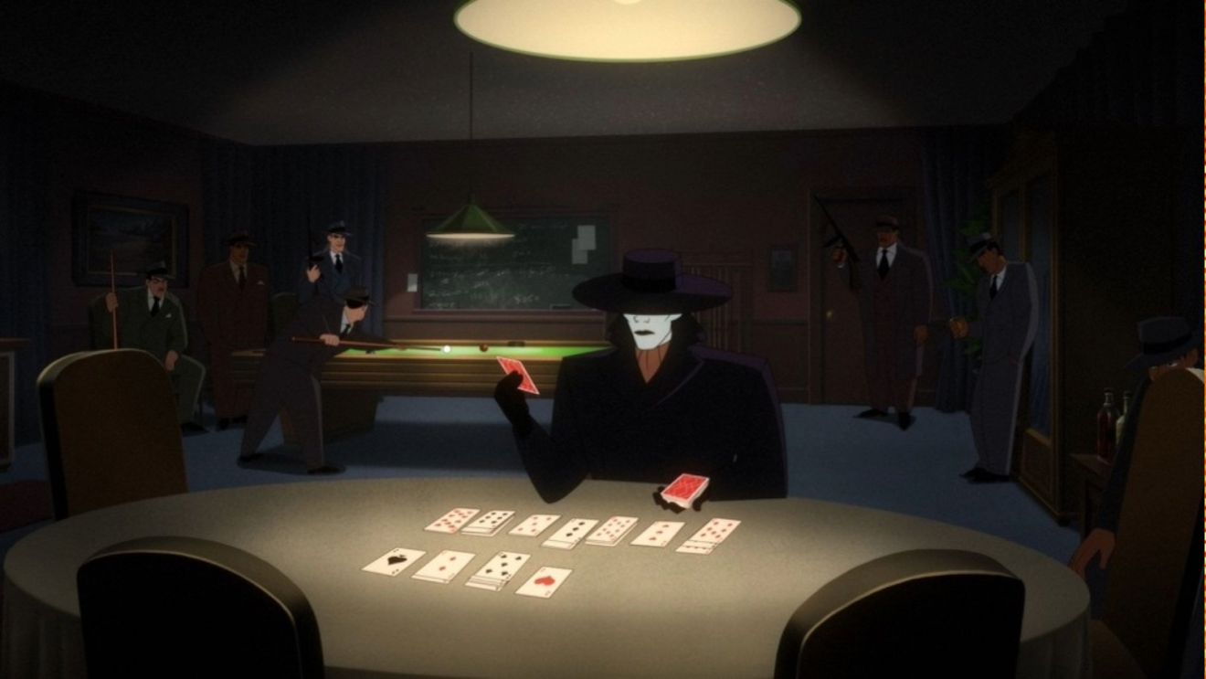 The Joker, voiced by Matthew Needham, in Batman: Caped Crusader Season 2