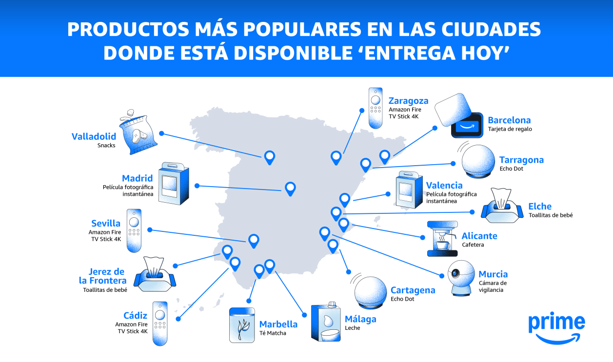 Amazon bate su récord de entregas rápidas para los clientes Prime en 2024