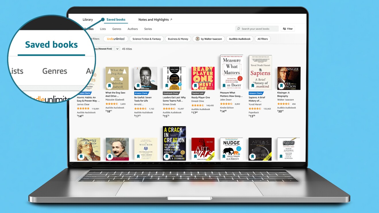 An image displaying the Your Books feature on Amazon.