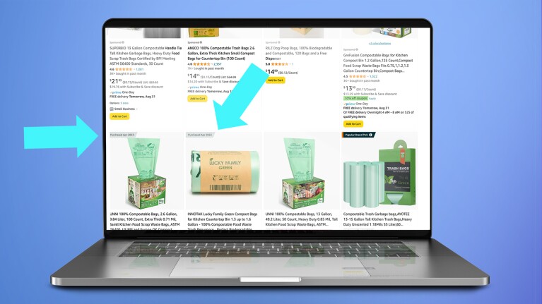 The search experience on Amazon Store.