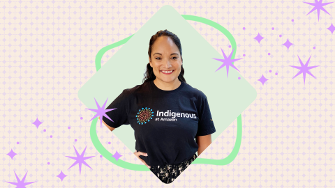 小鹿桑切斯有彩色背景的图像。