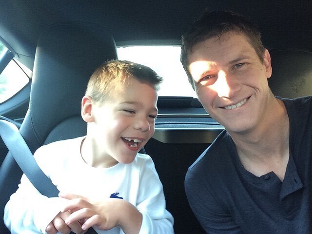 Kaden has cerebal palsey, and loves riding in the car.