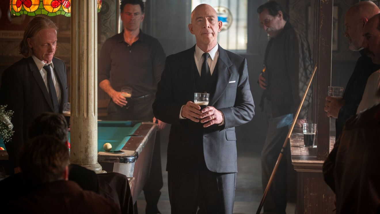 Scene from MGM+ series The Westies featuring actor J. K. Simmons.