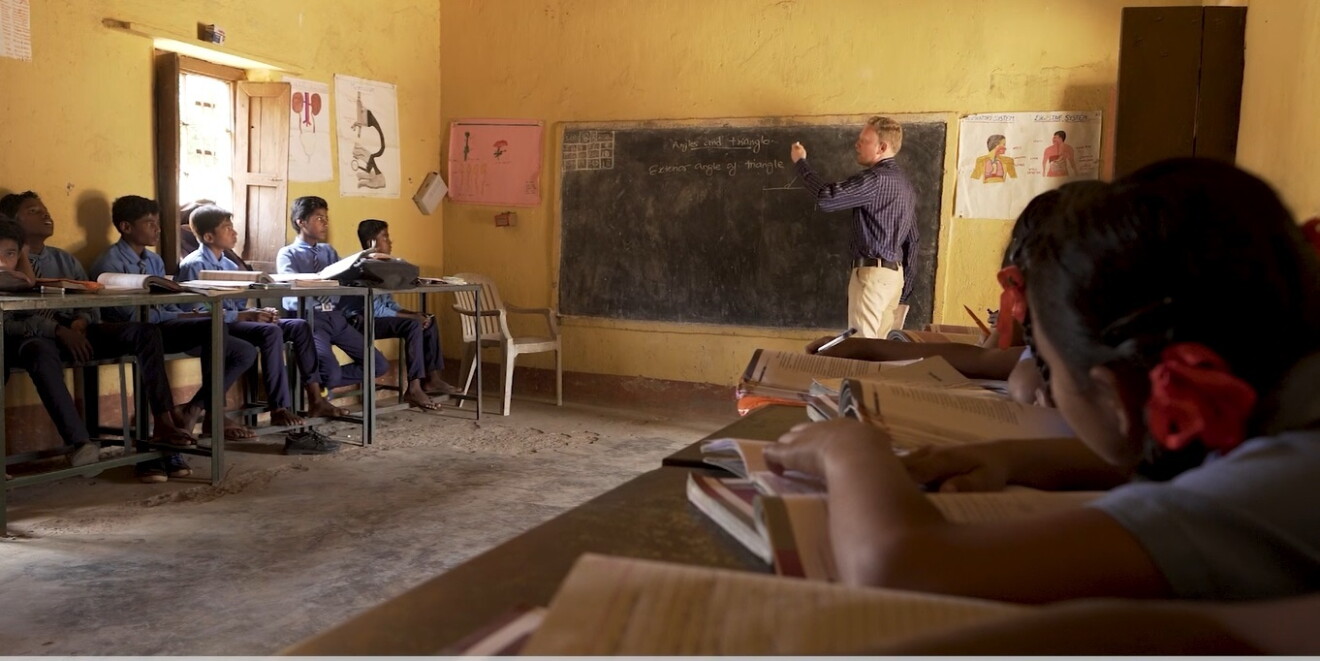 Kids in a school in Bastar