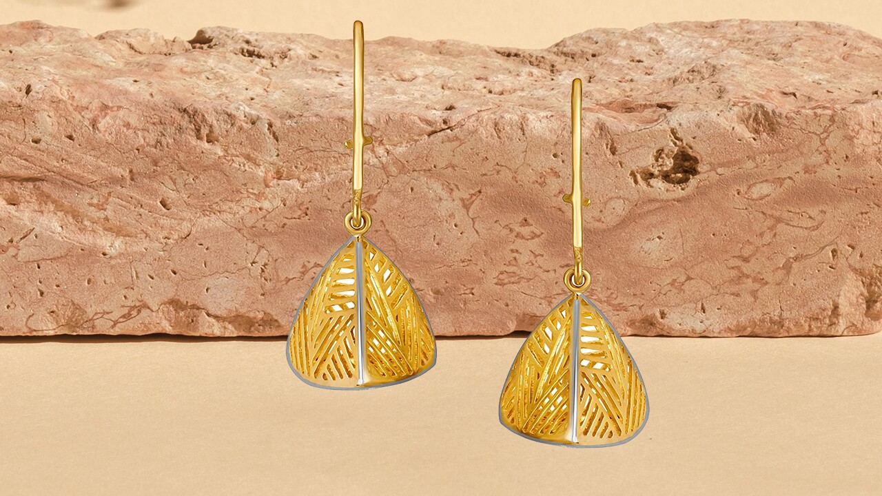 leaf ear rings image
