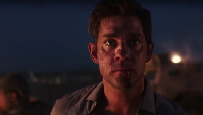 Actor John Krasinski looks at the camera while playing his role in “Tom Clancy’s Jack Ryan.”