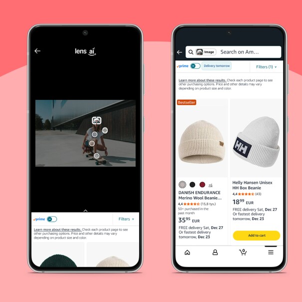 image showing the amazon lens interface