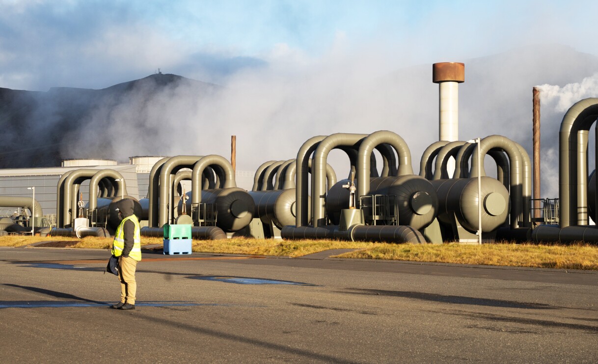 An image of geothermal plants in Iceland.