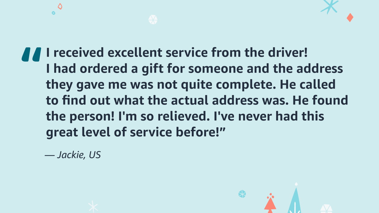An image showing a quote from an Amazon customer.