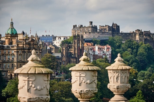 Views of buildings in Edinburgh from ADCS’s rooftop