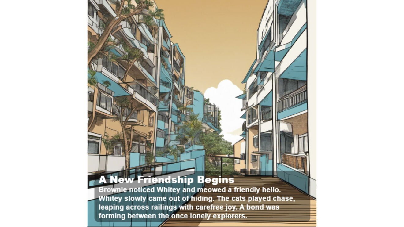An AI-generated snippet from AWS-developed StoryGen, a storytelling prototype.