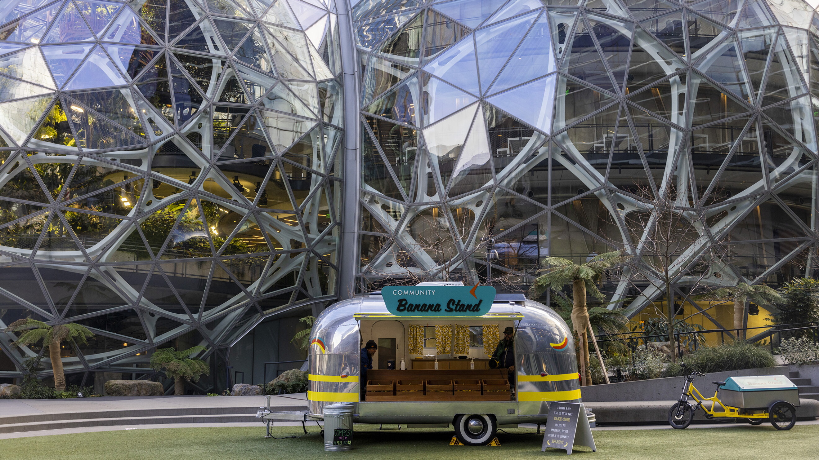 Amazon Seattle Module Photos from inside the Amazon Spheres in Seattle