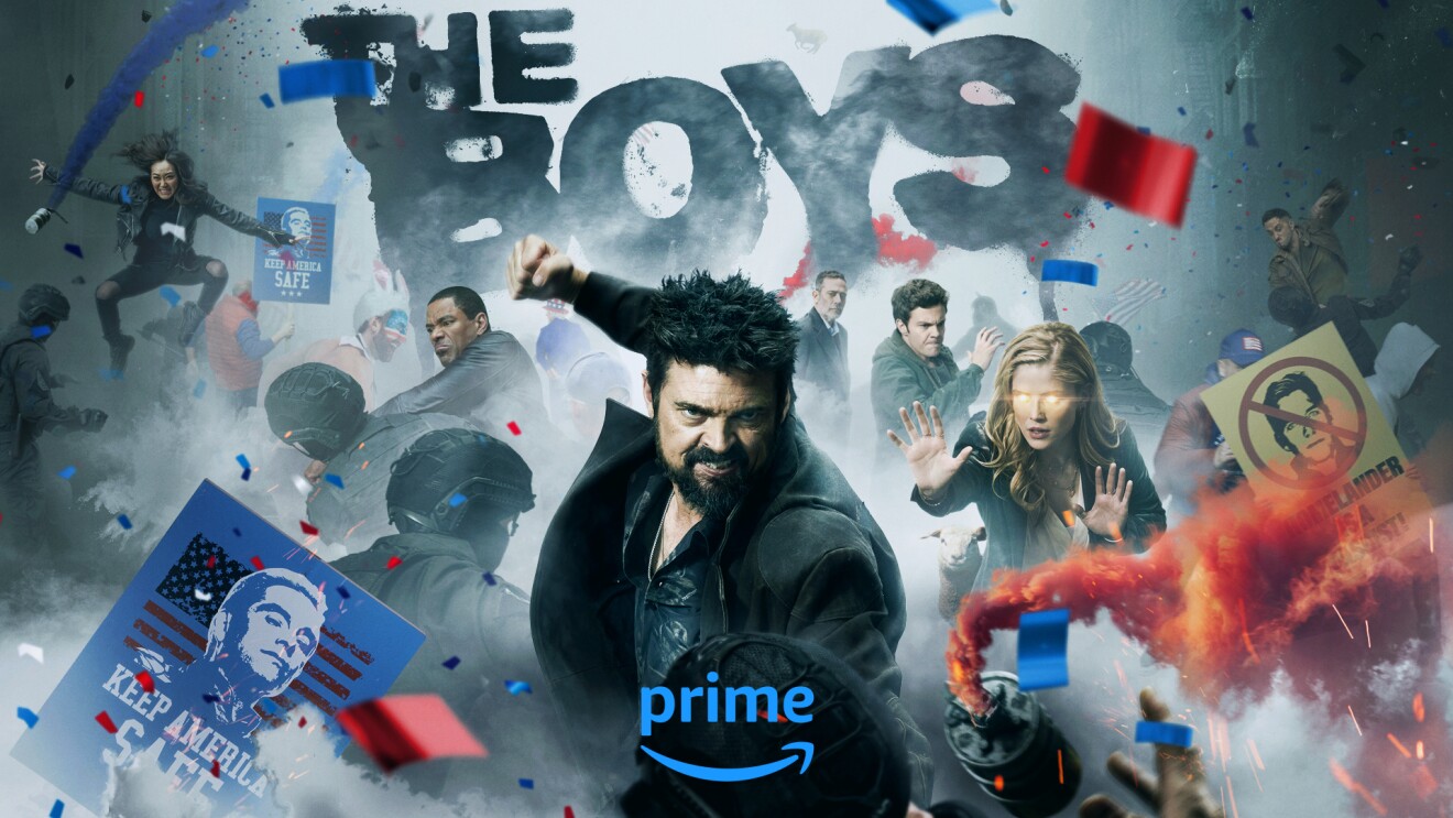 A poster showing the characters from The Boys