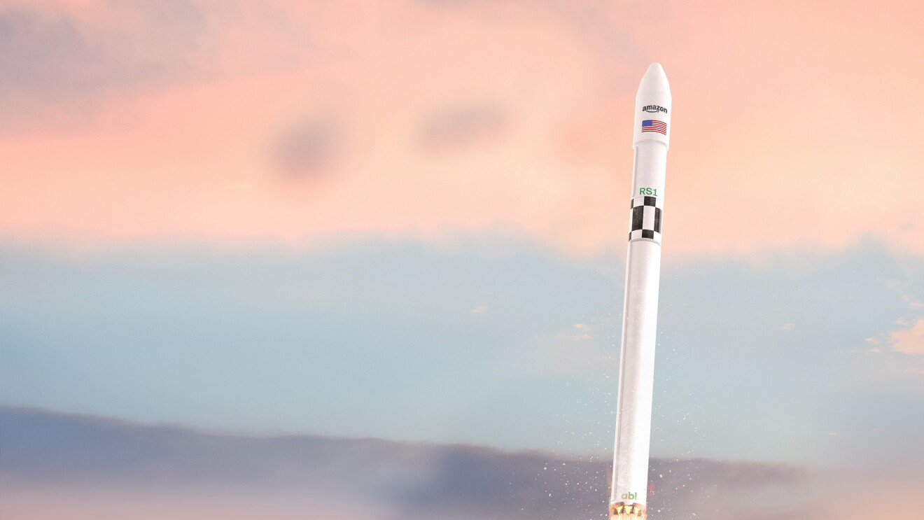 A visual to illustrate Amazon's Project Kuiper satellite launch. 